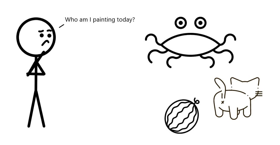 Choosing an image to paint